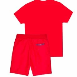 Outlet 🛒 MENS SHORT SETS DENZIEN SHORT SET-RED Track Sets 💯 7 MENS SHORT SETS DENZIEN SHORT SET-RED Track Sets