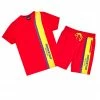 MENS SHORT SETS DENZIEN SHORT SET-RED Track Sets