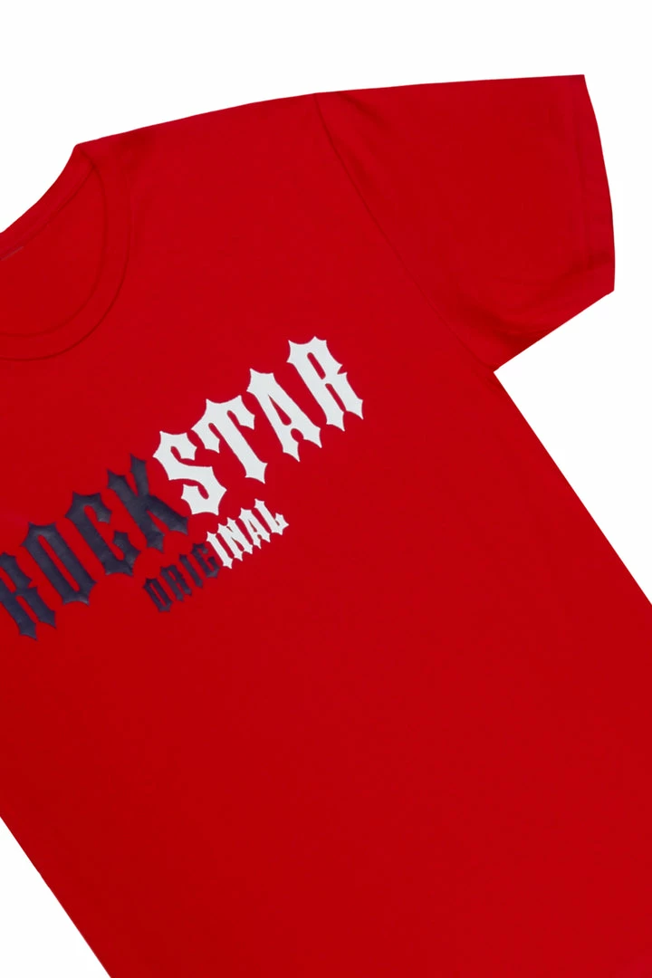 Discount 💯 MENS TRACK SETS DEPP T-SHIRT/JOGGER SET-RED/WHITE ✔️ 2 MENS TRACK SETS DEPP T-SHIRT/JOGGER SET-RED/WHITE