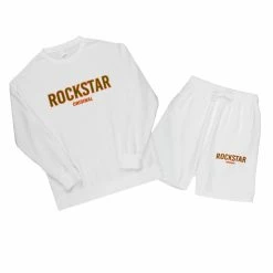 MENS SHORT SETS DIMITRI CREWNECK SHORT SET-WHITE Track Sets