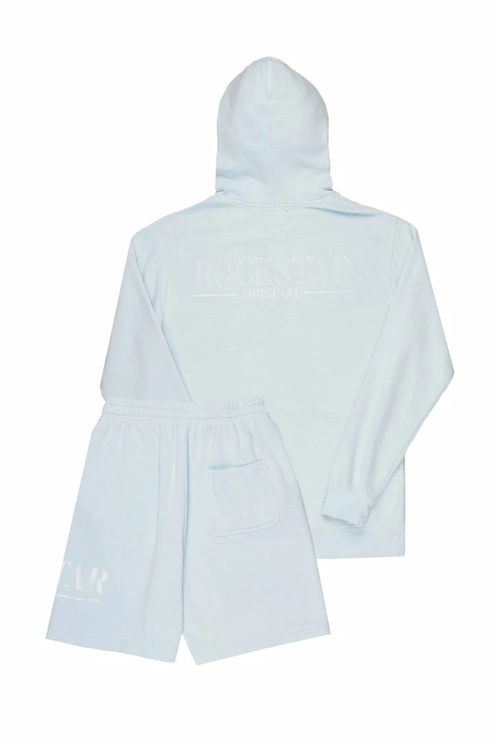 Cheap 👏 MENS SHORT SETS DIMITRI HOODIE SHORT SET-PALE BLUE Track Sets 😀 7 MENS SHORT SETS DIMITRI HOODIE SHORT SET-PALE BLUE Track Sets
