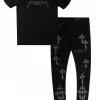 MENS MISC DIOGO T-SHIRT & EXO PATCHWORK JEANS BUNDLE Short Sleeve Track Sets
