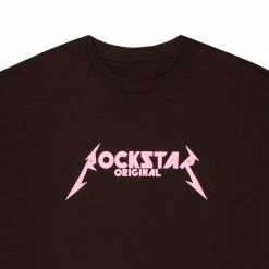 MENS TEES DIOGO PRINTED T-SHIRT- BROWN/PINK Tops