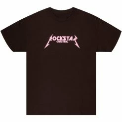 MENS TEES DIOGO PRINTED T-SHIRT- BROWN/PINK Tops