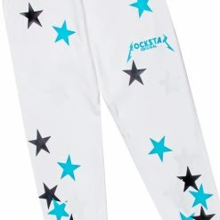 MENS TRACK SETS DOMINIC DENIM JACKET/TRACKPANT SET-WHITE/BLUE