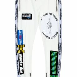 MENS PANTS Track Sets DUKE TRACK PANT-WHITE