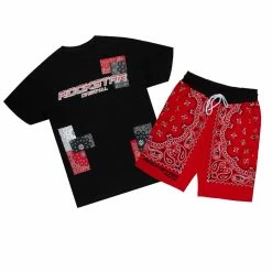 MENS SHORT SETS DURK GRAPHIC SHORT SET-BLACK/RED
