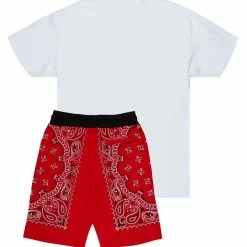 MENS SHORT SETS DURK GRAPHIC SHORT SET-WHITE/RED