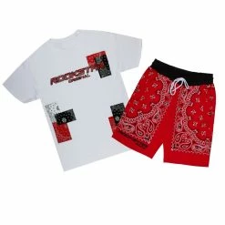 MENS SHORT SETS DURK GRAPHIC SHORT SET-WHITE/RED