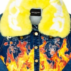 WOMENS JACKETS FLAMA DENIM JACKET-MED. WASH