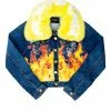 WOMENS JACKETS FLAMA DENIM JACKET-MED. WASH