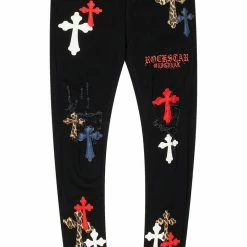 MENS JEANS Denim EXO PATCHWORK JEAN- BLACK MULTI