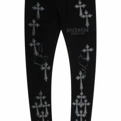 MENS JEANS Denim EXO PATCHWORK JEAN- BLACK