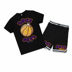 MENS SHORT SETS Track Sets FENRITH T-SHIRT/SHORT SET-BLACK