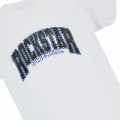 MENS TRACK SETS HESS T-SHIRT/FLARE PANT SET-WHITE