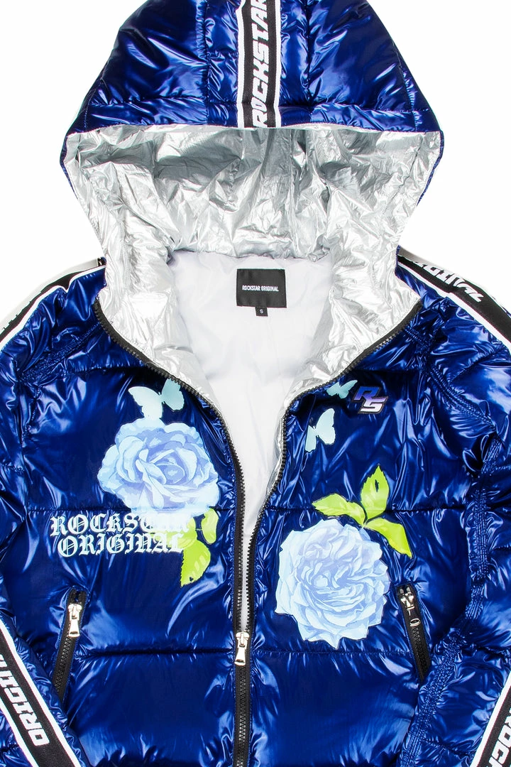 New ⌛ WOMENS OUTERWEAR FLORA PUFFER JACKET-BLUE 👏 3 WOMENS OUTERWEAR FLORA PUFFER JACKET-BLUE