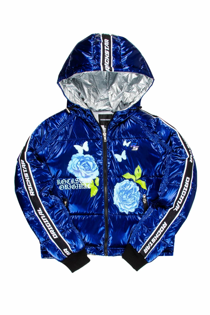 New ⌛ WOMENS OUTERWEAR FLORA PUFFER JACKET-BLUE 👏 2 WOMENS OUTERWEAR FLORA PUFFER JACKET-BLUE