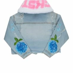 WOMENS JACKETS FLORA DENIM JACKET-LIGHT WASH