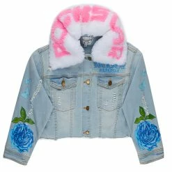 WOMENS JACKETS FLORA DENIM JACKET-LIGHT WASH