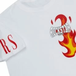 MENS SHORT SETS FUEGOS T-SHIRT/DENIM SHORT SET-WHITE