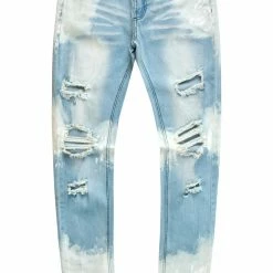 MENS MISC NFT GRAPHIC T-SHIRT & FABIAN WASH 5 POCKET JEAN BUNDLE