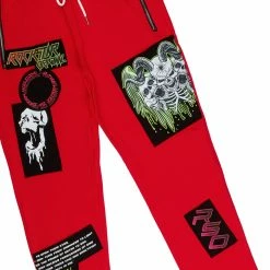 MENS TRACK SETS GARLAND T-SHIRT TRACKSET-RED