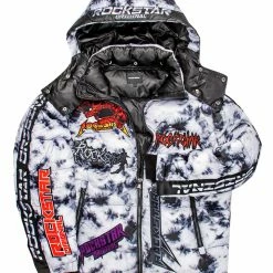 MENS OUTERWEAR Jackets & Outerwear GIOVAN PUFFER JACKET- BLK/WHT