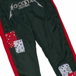 MENS TRACK SETS GRAND T-SHIRT/TRACKPANT SET-RED/GREEN