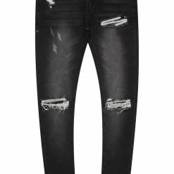 MENS JEANS GREYSON 5 POCKET JEAN-BLACK WASH Denim