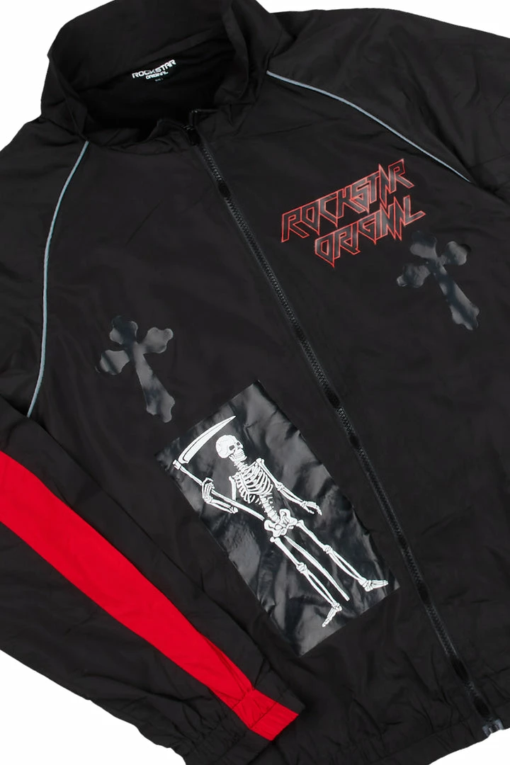 Cheap 👍 MENS TRACK SETS GRIM GRAPHIC TRACK SET-BLACK ✨ 2 MENS TRACK SETS GRIM GRAPHIC TRACK SET-BLACK