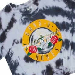 WOMENS TEES Best Seller GUNS N ROSES TIE DYE CROP TEE-MULTI