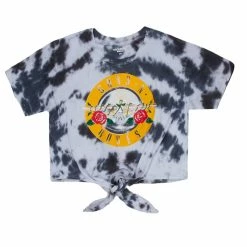 WOMENS TEES Best Seller GUNS N ROSES TIE DYE CROP TEE-MULTI