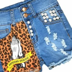 GIRLS DENIM SET New Arrivals Girls Claudia White Denim Short Set