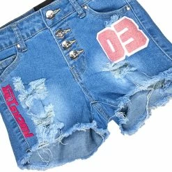 Budget ๐งจ GIRLS DENIM SET ๐ง Girls Yrenne Blue Denim Short Set โญ 5 GIRLS DENIM SET Girls Yrenne Blue Denim Short Set