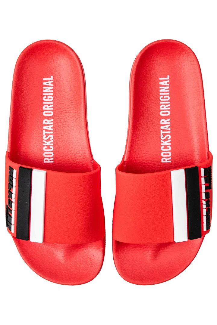 Best Sale 😀 MENS ACCESSORIES GODFREY SLIDES- RED 🔥 1 MENS ACCESSORIES GODFREY SLIDES- RED