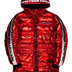 MENS OUTERWEAR Jackets & Outerwear HAYES MID-LENGTH PUFFER JACKET- METALLIC RED