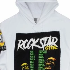 MENS HOODIES & SWEATSHIRTS Tops HAZE PATCHWORK HOODIE-WHITE