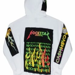 MENS HOODIES & SWEATSHIRTS Tops HAZE PATCHWORK HOODIE-WHITE