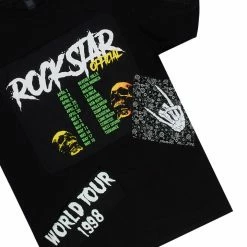 MENS SHORT SETS HAZE T-SHIRT/DENIM SHORT SET-BLACK