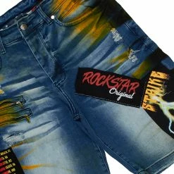 Budget 🌟 MENS SHORT SETS HAZE T-SHIRT/DENIM SHORT SET-BLACK 👏 8 MENS SHORT SETS HAZE T-SHIRT/DENIM SHORT SET-BLACK