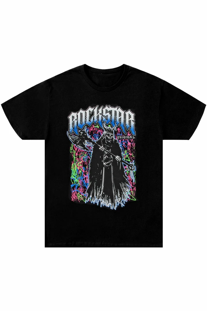 Flash Sale ⌛ MENS TEES HUTTON GRAPHIC T-SHIRT-BLACK/GREY Tops 🛒 1 MENS TEES HUTTON GRAPHIC T-SHIRT-BLACK/GREY Tops