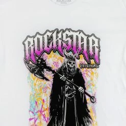 MENS TEES HUTTON GRAPHIC T-SHIRT-WHITE Tops