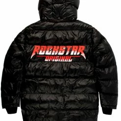 MENS OUTERWEAR HAYES MID-LENGTH PUFFER JACKET - BLACK