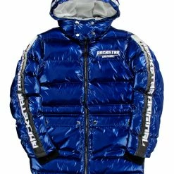 MENS OUTERWEAR Jackets & Outerwear HAYES MID-LENGTH PUFFER JACKET- METALLIC BLUE