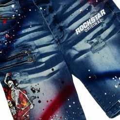 MENS SHORT SETS ILAGO T-SHIRT/DENIM SHORT SET-WHITE