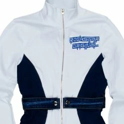 WOMENS DRESSES IMOGEN MINI DRESS-WHITE/DENIM