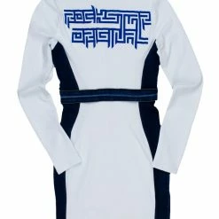 WOMENS DRESSES IMOGEN MINI DRESS-WHITE/DENIM