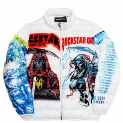 MENS OUTERWEAR IZZY PUFFER JACKET- WHITE Jackets & Outerwear