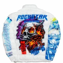 MENS OUTERWEAR IZZY PUFFER JACKET- WHITE Jackets & Outerwear