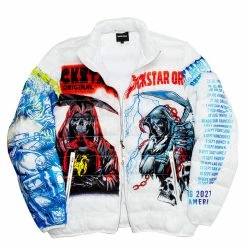 MENS OUTERWEAR IZZY PUFFER JACKET- WHITE Jackets & Outerwear